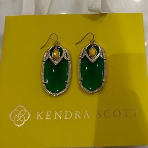 Color Bar Kendra Scott Green and Yellow Danielle Earrings